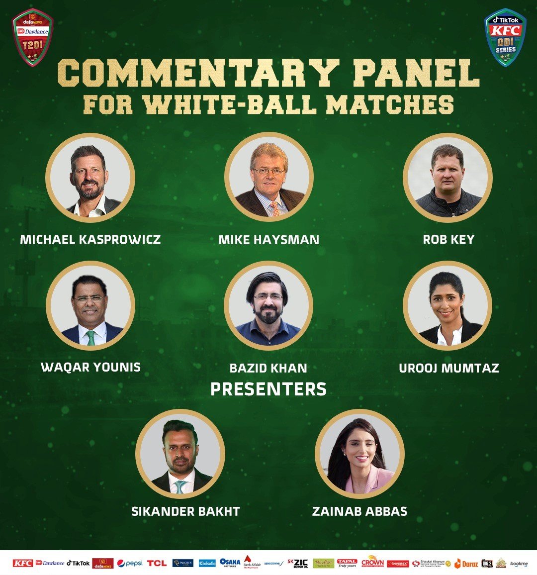 Commentary and broadcast details of Pakistan v Australia white-ball matches confirmed Press Release PCB