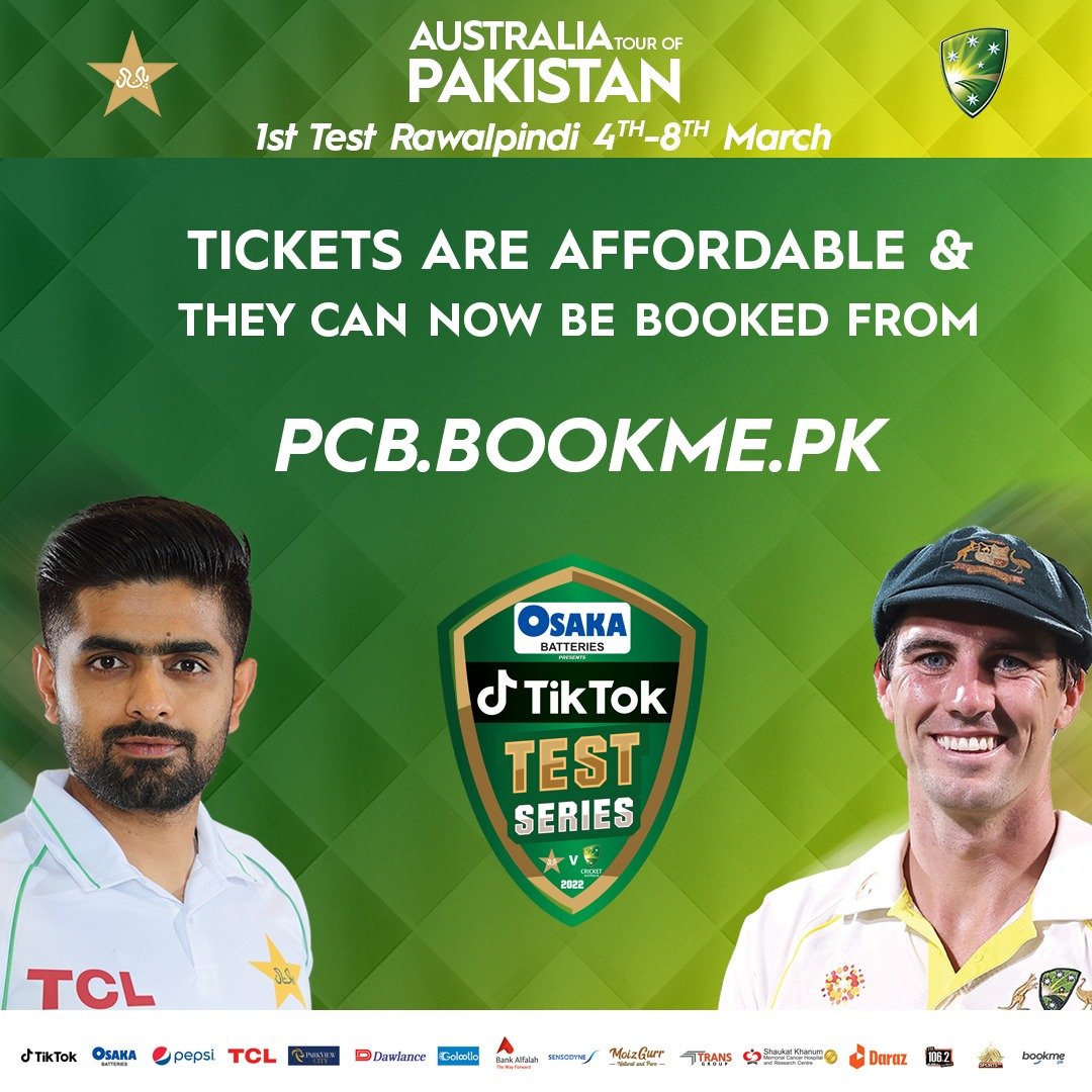 TikTok named title sponsor of PakistanAustralia Test series