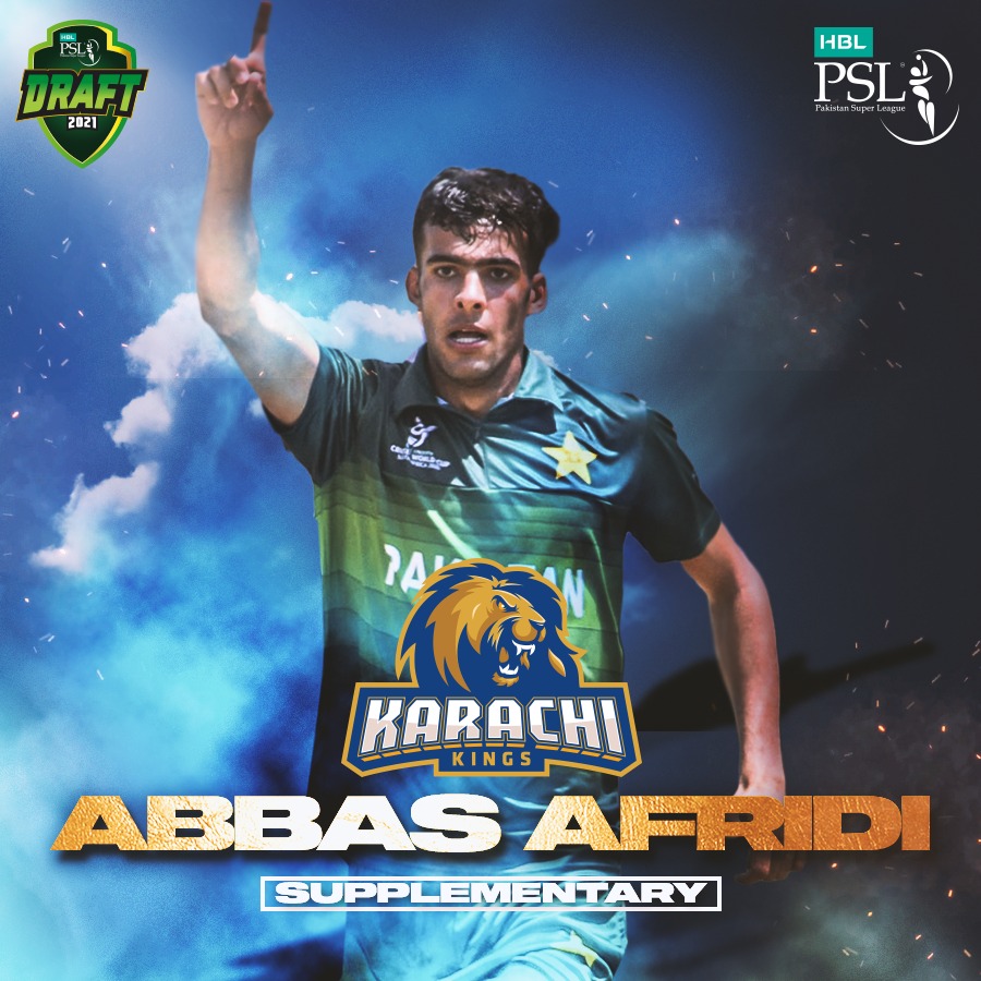 Abbas Afridi included in Karachi Kings squad Press Release PCB