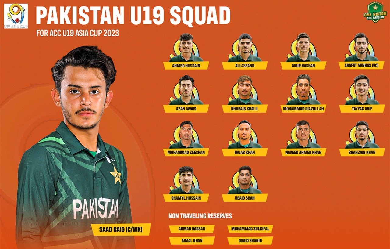 Pakistan U19 squad announced for ACC U19 Asia Cup 2023 Press Release