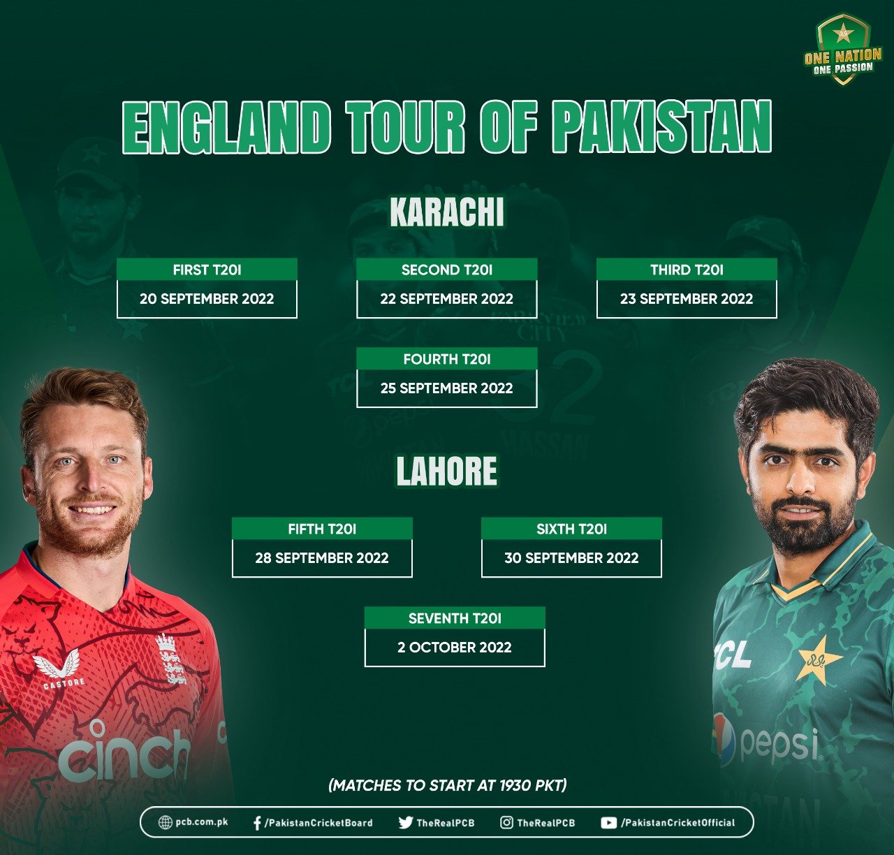 England to launch Pakistans bumper season in Karachi and Lahore Press Release PCB