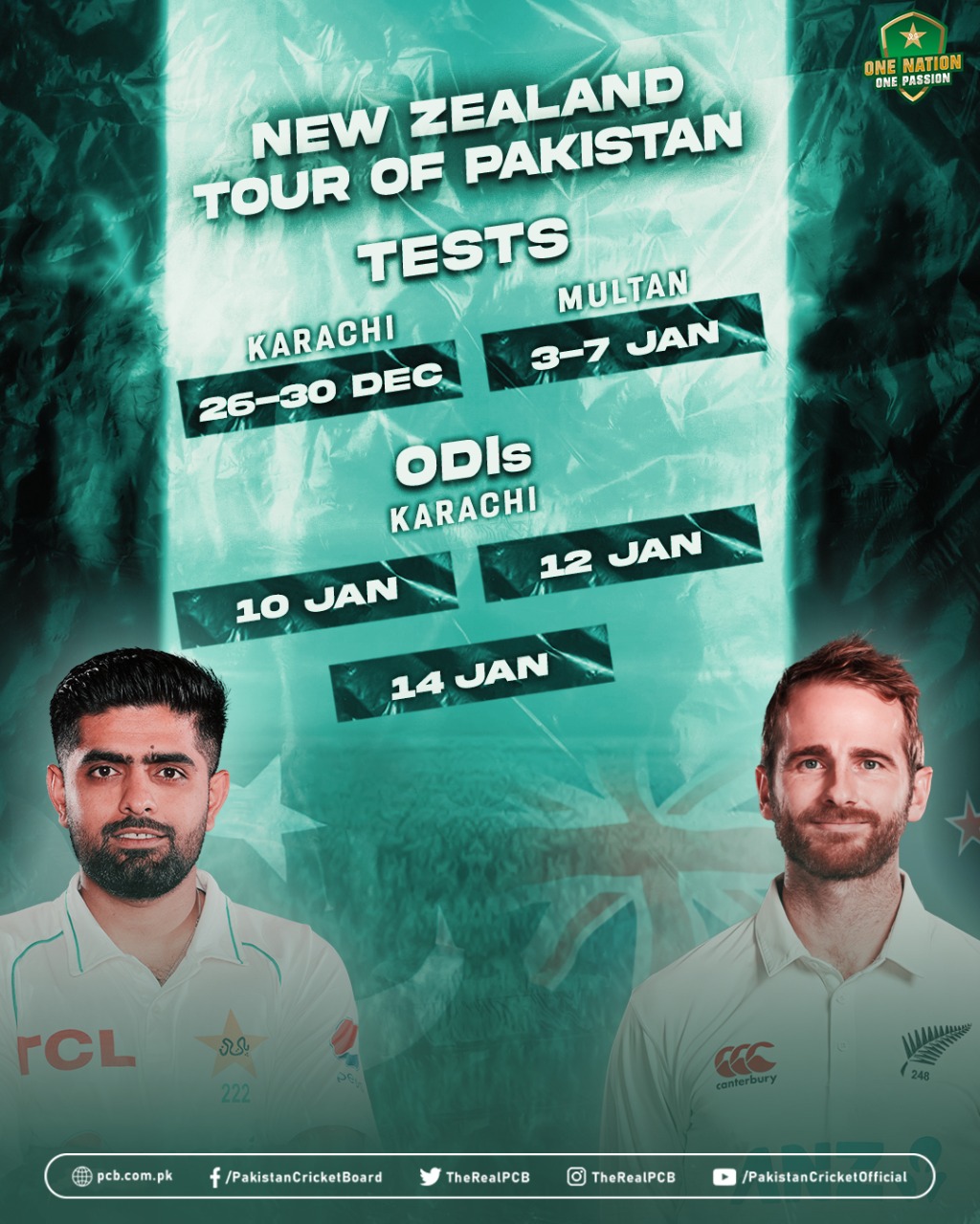 Pakistan v New Zealand series to commence on 26 December Press