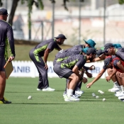Pakistan team practice session at ICC Academy for the match against India