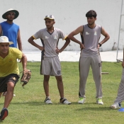 Fielding training session of NCA Emerging Players High Performance Camp (U16 2018-2019 batch) at LCC