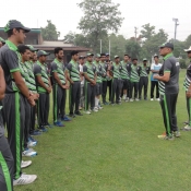 Training session of Lahore Blues U19 at LCCA Ground Lahore