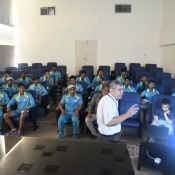 Former captain Wasim Bari conducted a special lecture for Karachi Whites U19 at Hanif Mohammad High Performance Centre.