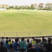Crowd gathered at the UBL Sports Complex to see Sindh and Balochistan players in action