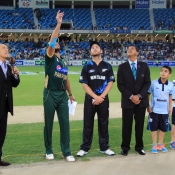 Shahid Afridi & Kane Williamson at the toss