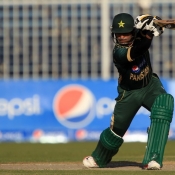 Mohammad Hafeez plays a cover drive