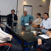 PCB Chairman Shaharyar M. Khan meeting with PCB officials