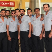 Lahore Lions team reached Hyderabad for the Champions League T20 main round
