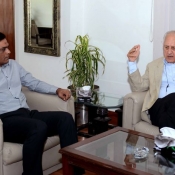 Chairman PCB Shaharyar M. Khan meeting with Rashid Latif