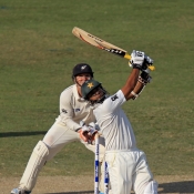 Azhar Ali hits a six