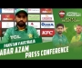 Babar speaks to media at the end of Australia tour