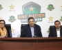 Zaka Ashraf, Naila Bhatti and Salman Naseer hold press conference at Gaddafi Stadium