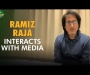 PCB Chairman Ramiz Raja interacts with media