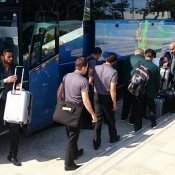 Pakistan Team arrival at hotel in Dublin
