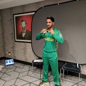 Pakistan team photo shoot and bat signing