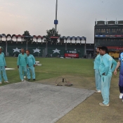 World XI and Pakistan team practice session