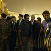 Pakistan and Sri Lanka teams arrival