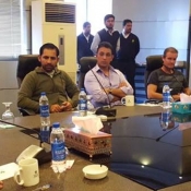 Chairman PCB Mr. Najam Sethi invited New Zealand bound Pakistan team for tea at the NCA Academy