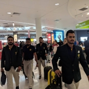 Pakistan Team arrival in Auckland for upcoming ODI series against New Zealand