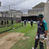 Pakistan Team training session at Basin Reserve, Wellington. 