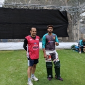 Pakistan Team training session at Basin Reserve, Wellington. 