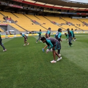 Warmup session before the first T20I