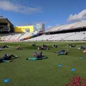 Pakistan team warmup session before 2nd T20I at Eden Park, Auckland 