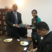 Pakistan team visit to Pakistan High Commission in Colombo