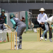 Pakistan Test team practice match at GSL