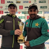 Trophy unveiling ceremony of IRE v PAK Test at Malahide