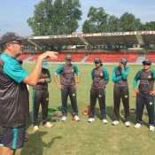 Pakistan women team practice session at Kinrara Oval Cricket Ground Kuala Lumpur