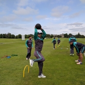 Pakistan Team practice session at Merchiston Castle School, Edinburgh.