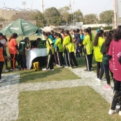 PCB U.17 Girls trials for Karachi zone at national stadium Khi 23 November. Total 155 players participated in this activity at NSK.