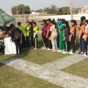 PCB U.17 Girls trials for Karachi zone at national stadium Khi 23 November. Total 155 players participated in this activity at NSK.