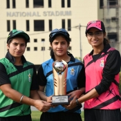 Trophy unveiling ceremony of Triangular One Day Women Cricket Tournament 2018 at NSK