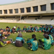 Practice match at Southend Cricket Ground DHA Karachi