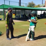 Pakistan Women Squad Practice Session at Senwes Park Nets area, NWU, Potchefstroom.
