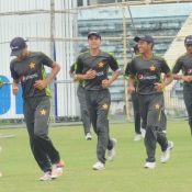 Pakistan and Bangladesh U-16 team practice in Khulna