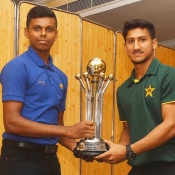 Pakistan U-19 vs Sri Lanka U-19 Trophy Unveiling ceremony