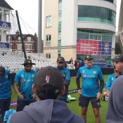 Pakistan team practice session before their World Cup opening Match