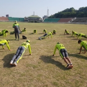 AJK Region training session at Mirpur stadium as part of  the Regional U19 Academies programme.