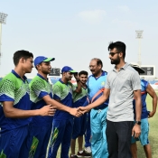 Test cricketer Ehsan Adil  visit faisalabad regional u19 academy