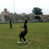 Training session of Sialkot Region U19 at Jinnah Stadium, Sialkot.