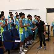 Sarfaraz Ahmed visit the Hanif Mohammad High Performance Centre to motivate the members of Karachi Whites U19