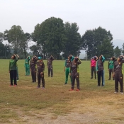 Morning training session at Army School of Physical Training, Kakul