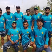 Pakistan U19 team training at the Hanif Mohammad HPC