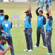 Pakistan team training session at the NSK